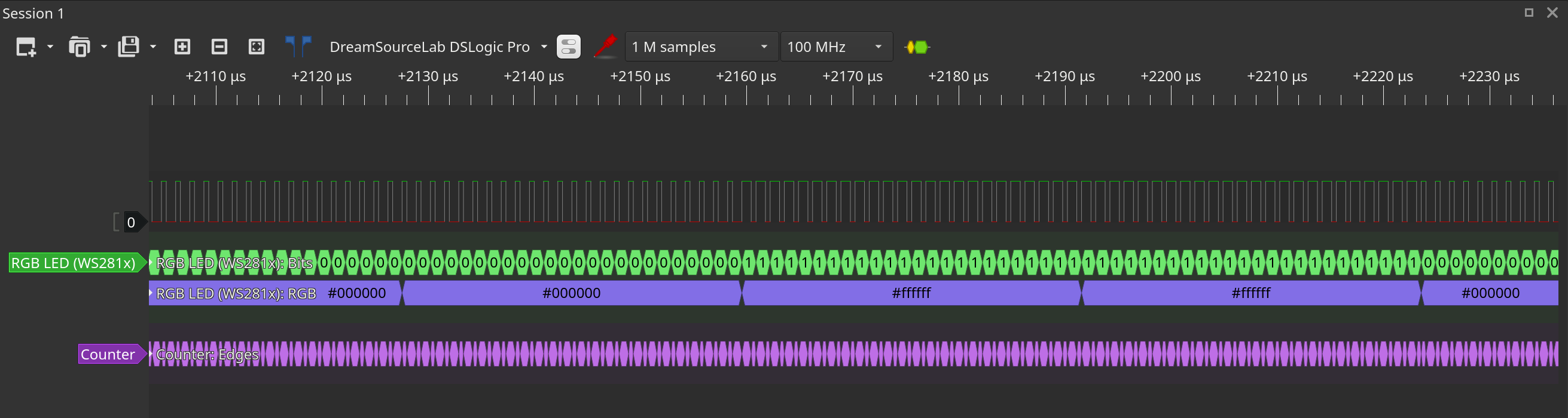 PulseView capture with decoding