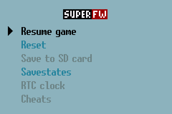 Main IGM menu